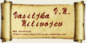 Vasiljka Milivojev vizit kartica